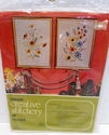 Vintage 70s Stamped Crewel Embroidery Kit Field Fl