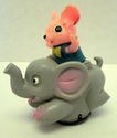 Rare Elephant w/Mouse & Dinosaur w/Frog Wind Up Ma