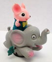 Rare Elephant w/Mouse & Dinosaur w/Frog Wind Up Ma