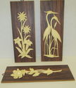 3 Mid Century Wall Plaques 1960s West Germany Faux