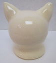 Vintage White Cat Pottery Cookie Jar Head/Top Only