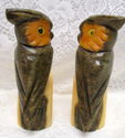 Vintage Owl Bookends Sculptured Marble Collectible