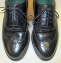 Rockport Mens 8 M Shoes Black Leather Wing Tip Lac