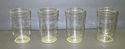 Vintage Set of 4 Glass Jelly Jar Juice Drinking Gl