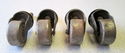 4 Vintage Metal Wheel Furniture Casters with Ball 