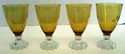 4 Anchor Hocking Boopie Berwick Glass Goblets Ambe