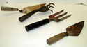 Vintage Metal & Wood Garden Tools Claw Fork Trowel