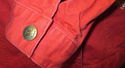 Womens M Red Jacket Coat Embellished w/Rhinestone 