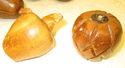 Vintage 10 PC Wood Faux Artificial Fake Fruit Monk