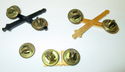 Lot of 3 WWII US Artillery Officers Collar Pins 2 