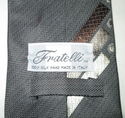 Fratelli Italian Silk Tie Shades of Gray w/ Earth 