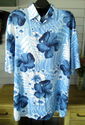 Mens XXL Tommy Hilfiger Hawaiian Shirt Rayon Blue 