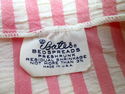 Vintage Bates Pink & White Seersucker Fabric w/Che