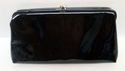 Vintage Black Patent Clutch Purse Handbag w/Hiding