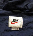 Mens L Nike Swoosh Windbreaker Jacket Coat Navy Wh