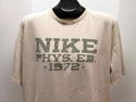 NIKE Beige  Sz XL Phys Ed T-Shirt in a Retro Faded