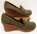 Womens Platform Heel Slip On 3.5" Wedge Shoes Size