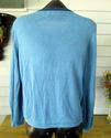  Womens Blue Christmas Cardigan Sweater Sz L  Snow