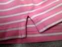 Womens Sz 1X Cotton Knit Pink Striped Short Sleeve