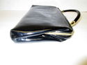 Vintage Black Patent Clutch Purse Handbag w/Hiding