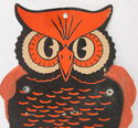 Vintage Halloween Owl Die Cut Honeycomb Paper Wing