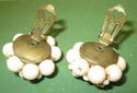 Vintage Germany Clip On Earrings w/Cluster of Ivor