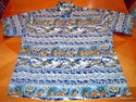 Mens XL Hawaiian Shirt w/Pineapple Post Card Cockt