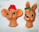 Vintage 1950's 60's Finger Puppet Lot w/Tom & Jerr