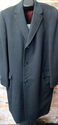 Mens Sz 46 Black Cashmere Dress Coat Vintage Dhali