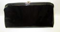 Vintage Black Patent Clutch Purse Handbag w/Hiding