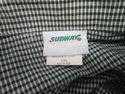 Subway Uniform Shirt Womens Sz XL Green Plaid Chec