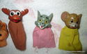 Vintage 1950's 60's Finger Puppet Lot w/Tom & Jerr