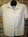 Womens Sag Harbor Shirt Sz L Linen Blend Short Sle