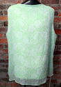 Womens Sz 4X Sleeveless Green Floral & Ruffles Lin