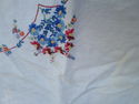 Vintage Embroidered Linen Tablecloth Beautiful Han