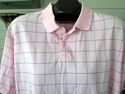 Mens XL Pink & Navy Blue Striped Shirt by American