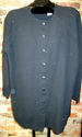 Womens Sz 2XL Black Tunic Button Front Long Cardig