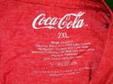 Mens 2XL Coke Shirt Adult Coca Cola XXL Cotton/Pol