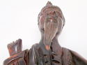 Antique Oriental Figure Carved Wood Deity Statue C