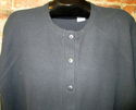 Womens Sz 2XL Black Tunic Button Front Long Cardig