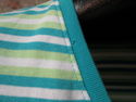 Cherokee Blue Green Striped V-Neck Top Sz XXL or 2