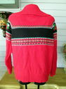  Womens Sz 1X Christmas Zip Front Cardigan Sweater