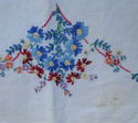 Vintage Embroidered Linen Tablecloth Beautiful Han