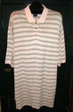 Mens XXL Golf Shirt Pink Navy Striped Pullover Peb