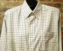 Alan Flusser Mens Shirt XXL Long Sleeve Plaid Cott