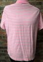 Womens Sz 1X Cotton Knit Pink Striped Short Sleeve