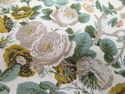 3 Vintage Floral Fabric 36" W Yellow Green Gold Cr