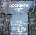 Dockers Mens Black Cotton Sweater L Argyle Pattern