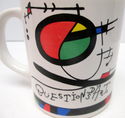 Rare Joan Miro Art Mug "Questions D'Art" 1989 Comm