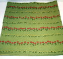 Park Designs Posey Lined Valance Curtain in Green/